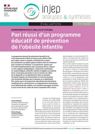 Pari réussi d’un programme éducatif de prévention de l’obésité infantile